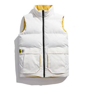 Gilets pour hommes Coréen hommes automne et hiver tendance vers le bas gilet en coton avec grande épaule chaude et épaissi avec des manteaux doubles homme 230918