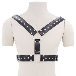 Gilets en cuir pour hommes, vêtements sexy, spectacle sur scène, jouets, vêtements de bondage, armure