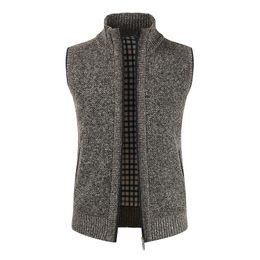 Herenvesten m3xl herfst winter pluche vest stand kraag splitsen heren casual warme jas vneck mouwloze vest top 221130