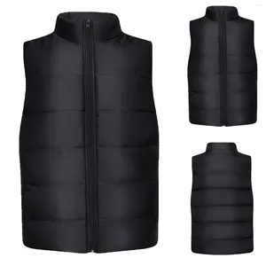 Gilets pour hommes mâle automne et hiver coton décontracté garder au chaud fermeture à glissière amovible sans manches vacances gilet extérieur manteau Z1r 45 veste