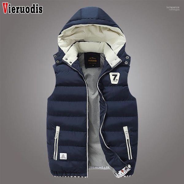 Chalecos para hombre, chaleco desmontable informal grueso y cálido para hombre, chaqueta sin mangas a prueba de viento de invierno para hombre, Parkas de talla grande 5XL Jacket1 Luci22