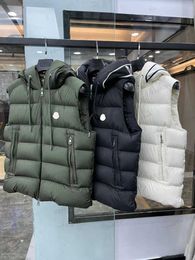 Mannen Vesten Man Donsjacks Parka's Jassen Puffy Capuchon Met Mouw Budge Unisex Windjack Outwears Bomber Dikke Aziatische Maat T230316