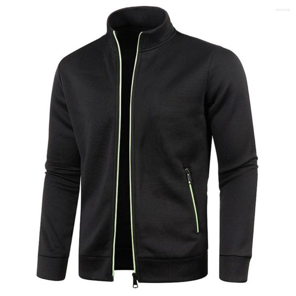 Chalecos para hombres Otoño Invierno Cardigan Suéteres Suéter de punto con cremallera Manga larga Slime Fit Cashmere Hombres Abrigo Streetwear