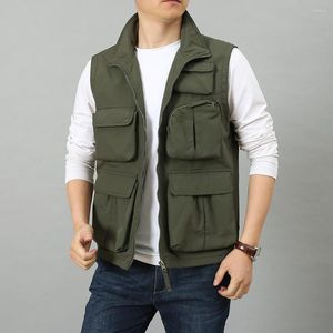 Gilets pour hommes Vêtements pour hommes Vêtements de travail tactiques Hommes Manteau Camping Cardigan Vestes Bomber Mâle Gilet Vêtements Coupe-vent Homme Manteaux militaires