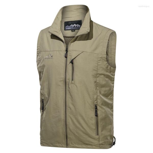 Chalecos para hombre, chaleco clásico multibolsillo para hombre, sin mangas, fino, para primavera, para hombre, chaleco de trabajo, Pographer, chaqueta táctica de verano, M-4XL