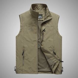 Heren Vesten Mannen Casual Vest Jas Man Mode Werkkleding Winddicht Utility Vest Mouwloze Jas Vest 230809