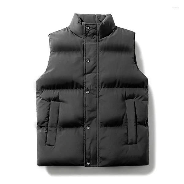 Gilets pour hommes Hommes Mode Hiver Thermique Soft Vest Veste Printemps Sans manches Casual Plus Taille Lâche ÉpaissieOversize