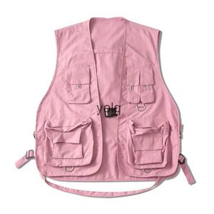 Herenvesten Bont voor heren Nepbont Oversize Roze Cargo V Jaet lti-poet Heren Tactische functie Militair Mouwloos Jaet Dames Hiphop Streetwear Vsyolq