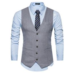 Gilets pour hommes Hommes Costume Col V Business Gilet Mariage Formel Gilet Homme Classique Gilet Coletes Kingsman Costume Drop Livraison Vêtements Dh0Qr