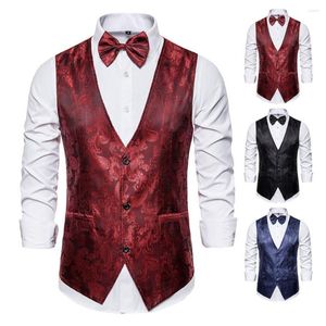 Chalecos para hombres Traje de hombre Chaleco Formal de un solo pecho Sin mangas Slim Fit Cardigan Novio Boda Maestro de ceremonias Chaleco de rendimiento