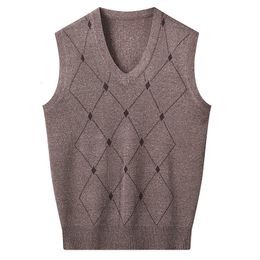 Hommes Gilets Hommes Pull Gilet Mince Causal Gilet Pulls Col V Sans Manches 230313