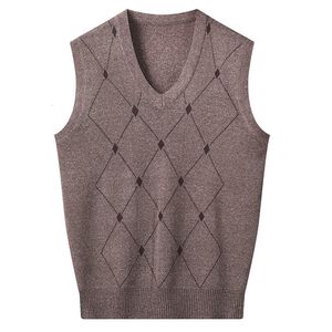 Mannen vesten mannen trui Vest dunne causale vest pullovers v nek mouwloos 230313