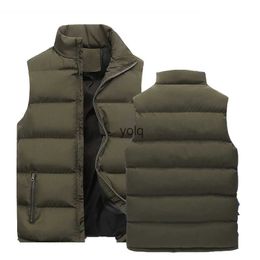 Gilets pour hommes hommes V Jaets chaud sans manches Jaets mâle coton rembourré V manteaux hommes col montant gilets décontractés Cloingyolq