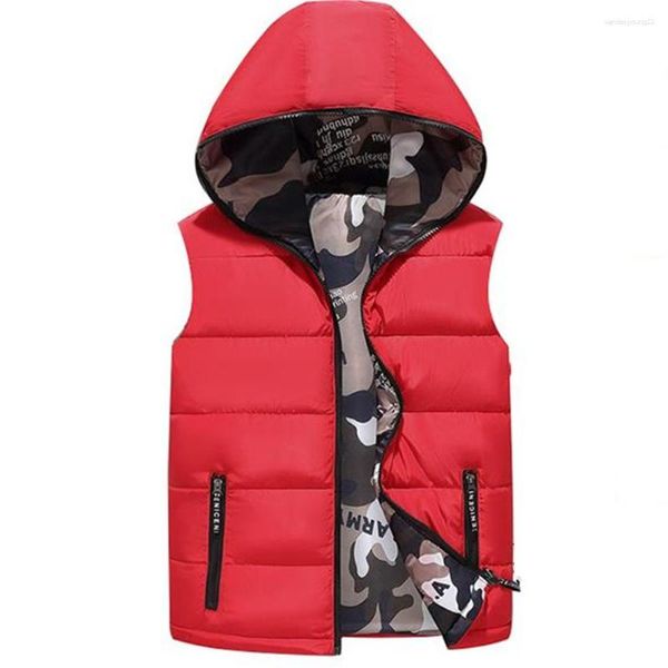 Chalecos para hombres Hombres Invierno Doudoune Sans Manche Down Espesar Chaleco de gran tamaño para hombre Chaqueta sin mangas Abrigos Gilet Chaleco Manteau