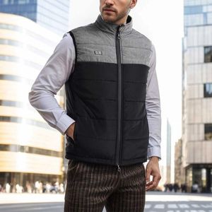 Gilets pour hommes Mens automne et hiver double contrôle 17 costume de chauffage thermostatique gilet électrique veste vers le bas hommes grand grand