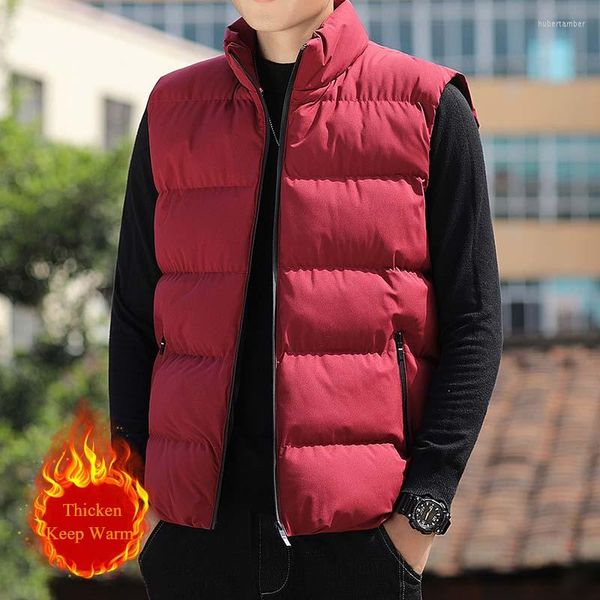 Hommes gilets hommes gilet vestes décontracté automne hiver chaud épaissir sans manches gilet Chalecos Para Hombre manteau d'extérieur