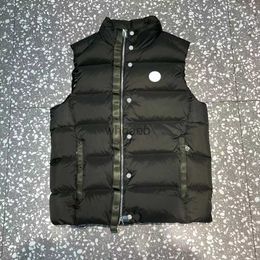 Herenvesten Monclairer Modeontwerper Heren donsvest Opstaande kraag Borstbadge Heren gilet Terug Winter donsvesten Heren warme gilets Maat 1--4 HKD230918