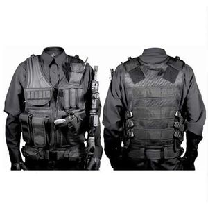 Herenvesten Multi-Pocket Swat Army Tactical Vest Militaire Combat Body Armor Vesten Beveiliging Jagen Outdoor CS Game Airsoft Trainingsjack 231219