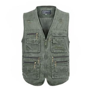 Chalecos para hombres Nice Oversize 7XL Denim Hombres Algodón Multi Bolsillo Jean Chaqueta Gilet Masculino Marca Chaleco Militar Masculina Jaquetas