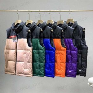 Chalecos para hombres North Mens Invierno Chaleco sin mangas para mujer Chaqueta de plumón Parejas Parka Al aire libre Cálido Traje de plumas Outwear Chalecos multicolores Cara 3XL T230504