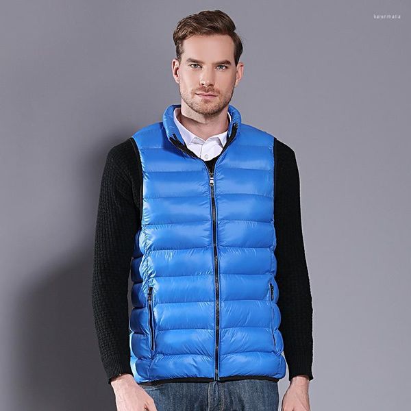 Chalecos para hombres NXH Chaleco de invierno de moda Calentador de cuerpo masculino Chaleco de trabajo de talla grande 2022 Chaqueta sin mangas de otoño para hombres Kare22