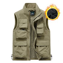 Gilets masculins gilet extérieur directeur de pêche de poche journaliste de travail de travail imprimer hommes voyageant couches extérieures printemps été 230812