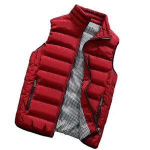 Chalecos para hombres Abrigo de gran tamaño Chaleco para hombres Chaleco impermeable acolchado grueso Chaleco de invierno cálido para hombres Chaqueta de plumón Chaleco Trabajo Ropa diaria 230908