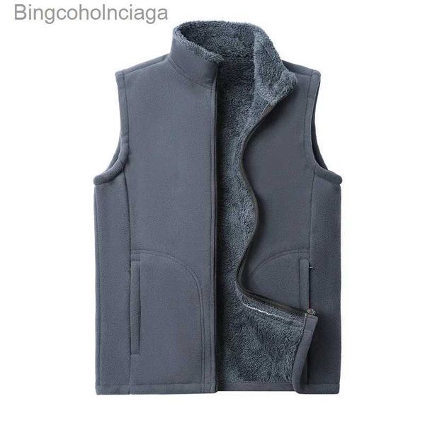 Gilets pour hommes Plus Taille Cachemire Hommes Gilet sans manches Vestes Mode Laine Coton Rembourré Manteaux Chauds Gilets Vêtements 8XLL231014