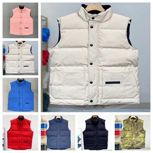 Chalecos para hombres Puffer Chaqueta para hombre Diseñador Chaleco Mujer Sudadera Al aire libre Sin mangas Pluma Lujo Abrigo suelto Moda Manga larga Cremallera Insignias Hombres Downs 1GNO