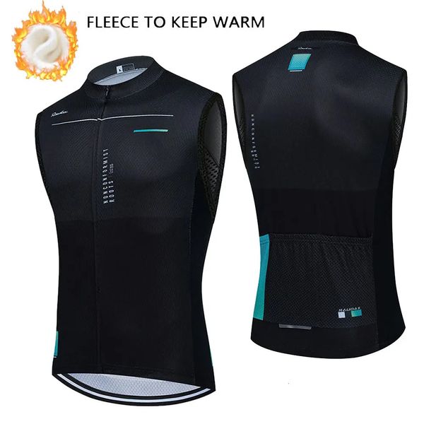 Gilets pour hommes RAUDAX Gilet de cyclisme sans manches hiver vêtements de cyclisme hommes Sport vélo Gilet vélo Jersey thermique polaire VTT chaud vélo gilet 231102