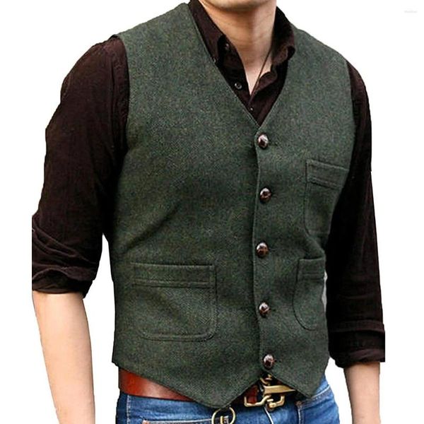 Hommes gilets rétro classique hommes costume affaires gilet Punk gilet veste marron noir Style victorien Groomman vêtements pour mariage homme