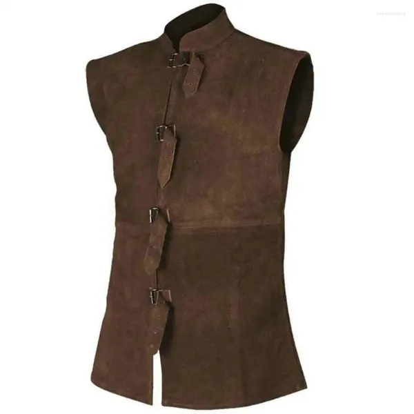 Chalecos para hombres Chaleco retro Chaleco de caballero renacentista para el rendimiento de la etapa Traje de cosplay Traje de cuello de soporte vintage Medieval