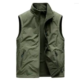 Herenvesten Omkeerbaar fleecevest Jassen Waterbestendig Cargogilet Meerdere zakken Functioneel Outdoor Wandelen Colete Tatico Tops