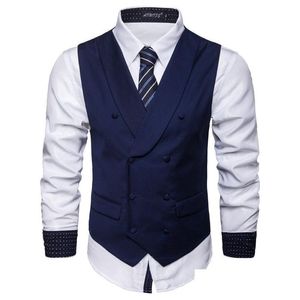 Vêtes pour hommes S-6xl New Mens Cotton Bend Business Shim Suit Gite plus taille COLOD COLOD COLOD DOUBLE POUR BREAD POUR MALE BLUE BLUE BLUE DHR7P