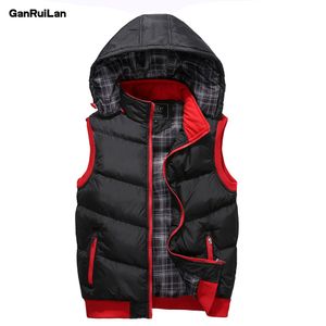 Gilets pour hommes Printemps-Hiver Mode Vestes sans manches Coton Puffy Isolé Marque JK19087 210518