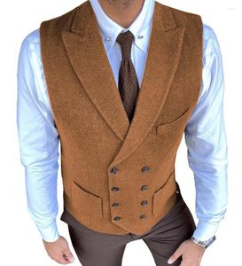 Gilets pour hommes Steampunk Gilet sans manches pour hommes Herringbone Ensemble avec blazer Vêtements médiévaux Gilet Gentleman Dress Up Just One