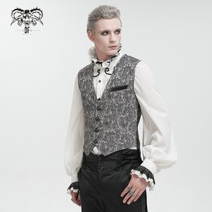 Herenvesten Stalen heer steampunk heren Victoriaans vest herenshow magie herentop 230908