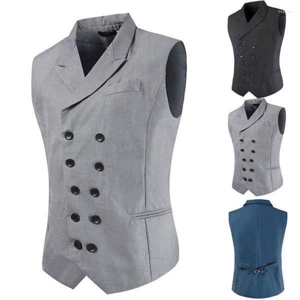 Chalecos para hombres Traje Chaleco Hombres Vestido formal Hombre Fitness Chaqueta sin mangas Chaleco de boda Ropa Tops