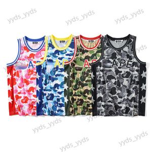 Herenvesten zomer bap ademende sport camo star tanktop dames basketball jersey sportkleding snel droog los mouwloos t t230328