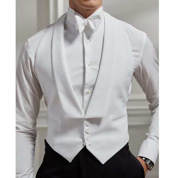 Hommes Gilets D'été Blanc Gilet Pour Mariage Soirée De Bal Occasion Sur Mesure Unique Poitrine Mâle Gilet Formelle Performance 230222