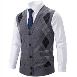 Herenvesten Dikke fleece Hoge kwaliteit Heren Mouwloze trui Vest Breivest Jas Basic voor Herfst Winter Vintage Casual 230904