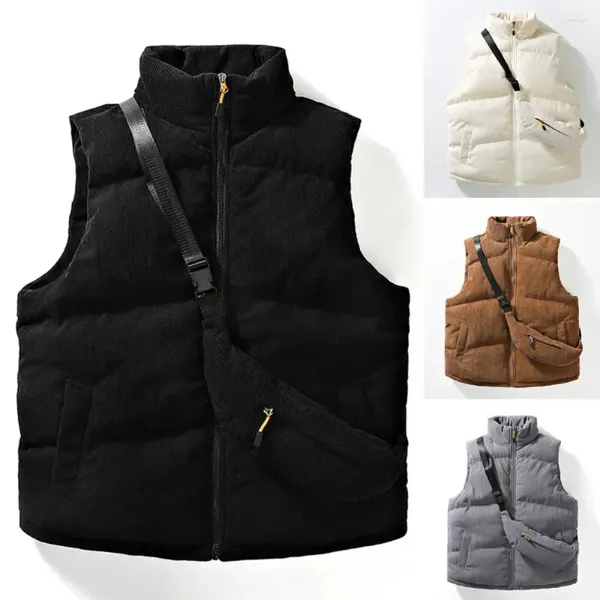 Gilets pour hommes Ce gilet est livré avec un sac de poitrine assorti de la même couleur, ce qui fait de vous la personne la plus à la mode parmi vos amis.