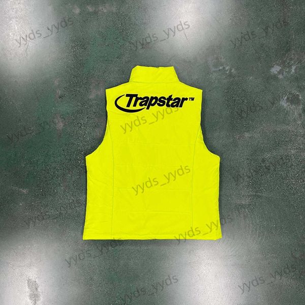 Gilet pour hommes trapstar fluorescent jaune vilon d'automne d'automne réservoir décontracté détend du pain manteau coton manteau t230329