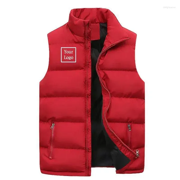 Gilets pour hommes Tendance Style Gilet de haute qualité imprimé hiver mode gilet sans manches veste en plein air décontracté chaud épaissir