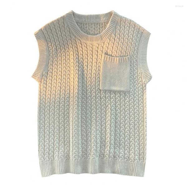 Gilets pour hommes pull de printemps à la mode tricoté Keep Warm Streetwear Preppy Style Pullover gilet