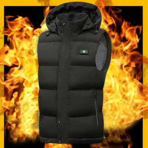 Herenvesten unisex elektrisch verwarmd vest winddichte thermische warme kleding 15 verwarmingszones ritssluiting USB opladen voor wintersporten wandelen 231122