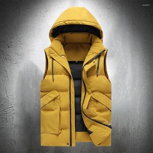 Hommes gilets gilet veste pour hommes sans manches avec capuche mode vêtements coton rembourré manteaux 2023 vêtements d'extérieur grande taille 8XL