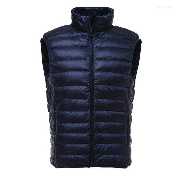 Chalecos para hombres chalecos hombres de invierno pato de invierno para hombres chaquetas sin mangas casuales ultraligeros 90% colete masculino masculino chaleco phin22