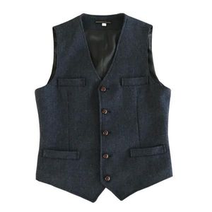 Hommes Gilets Gilet Gilet Steampunk Veste Marron Pour Hommes Formelle Steam Punk Laine Tweed Costume Homme Vêtements