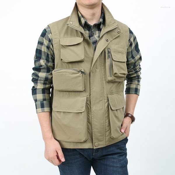 Chalecos para hombre, chaleco, ropa de trabajo, primavera, caza, chaquetas y abrigos para hombre, verano, militar, táctico, malla de lujo, Kapital Denim